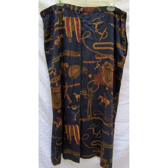 Pendleton Vintage Equestrian Print Rayon Skirt 20W Plus Size - Picture 3 of 8